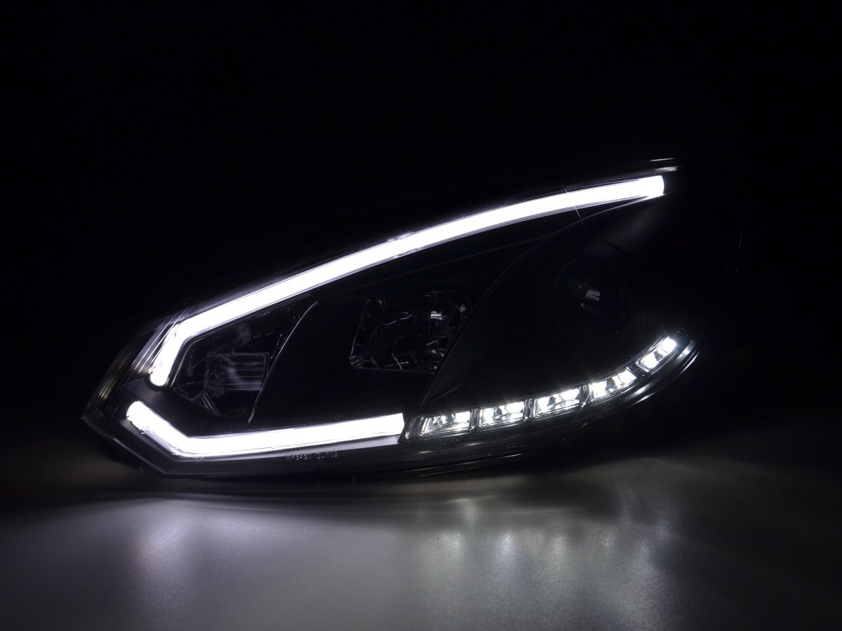 Scheinwerfer Set Daylight LED Tagfahrlicht VW Golf 6 08-12 schwarz Scheinwerfer Set Daylight LED Tagfahrlicht VW Golf 6 08-12 schwarz